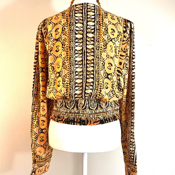 Free People Boho Paisley Crop Top Blouse - Picture 10 of 16